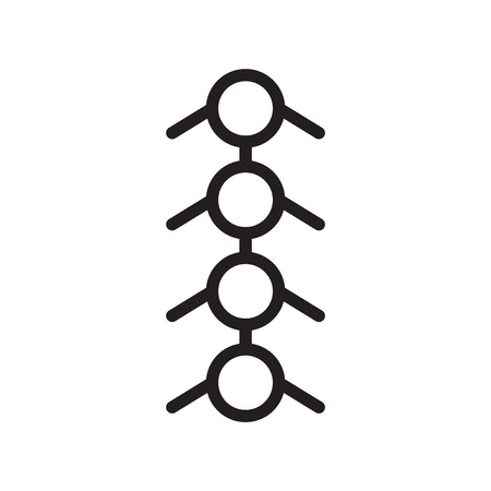 Worm icon vector isolated on white background, Worm transparent sign , line symbol or linear element design in outline styleのイラスト素材