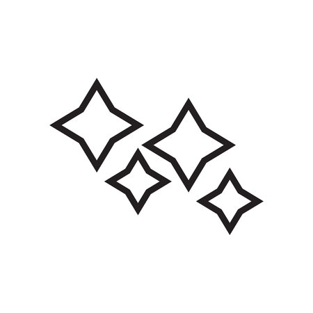 Stars icon vector isolated on white background, Stars transparent signのイラスト素材