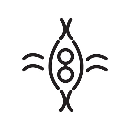 Virus icon vector isolated on white background, Virus transparent sign , line symbol or linear element design in outline styleのイラスト素材