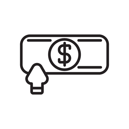 Profits icon vector isolated on white background, Profits transparent signのイラスト素材