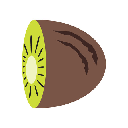 Kiwi icon vector isolated on white background, Kiwi transparent signのイラスト素材