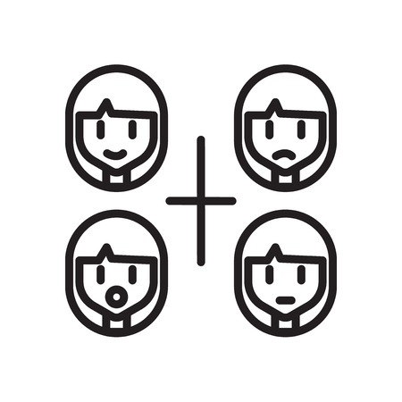 Emotions icon vector isolated on white background, Emotions transparent signのイラスト素材