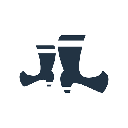 Woman boots icon vector isolated on white background, Woman boots transparent signのイラスト素材
