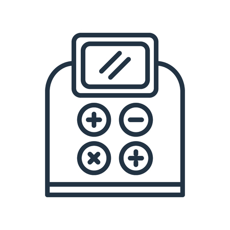 Calculator icon vector isolated on white background, Calculator transparent signのイラスト素材