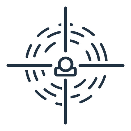 Target icon vector isolated on white background, Target transparent signのイラスト素材