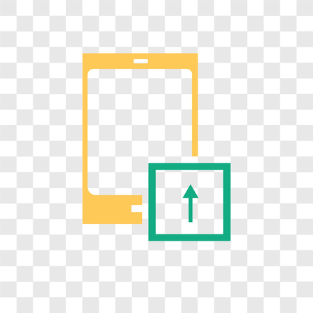 Smartphone vector icon isolated on transparent background, Smartphone logo conceptのイラスト素材