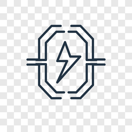 Electricity vector icon isolated on transparent background, Electricity logo conceptのイラスト素材