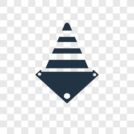 Cone vector icon isolated on transparent background, Cone logo conceptのイラスト素材