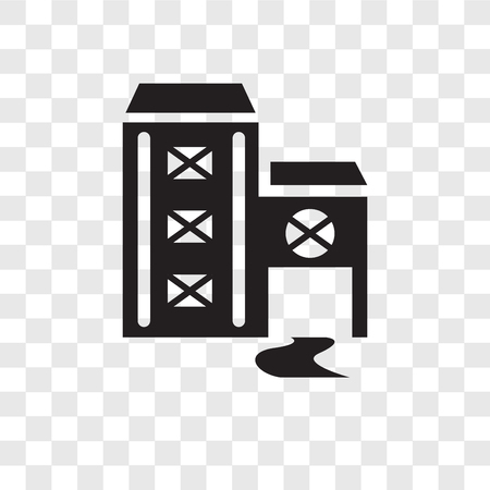 Building vector icon isolated on transparent background, Building logo conceptのイラスト素材