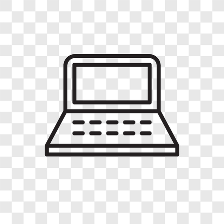 Laptop vector icon isolated on transparent background, Laptop logo conceptのイラスト素材