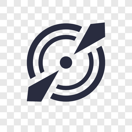 Target vector icon isolated on transparent background, Target logo conceptのイラスト素材