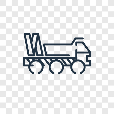 Truck vector icon isolated on transparent background, Truck logo conceptのイラスト素材