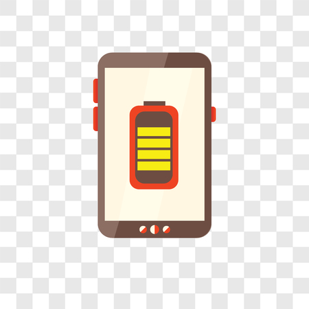 Battery vector icon isolated on transparent background, Battery logo conceptのイラスト素材