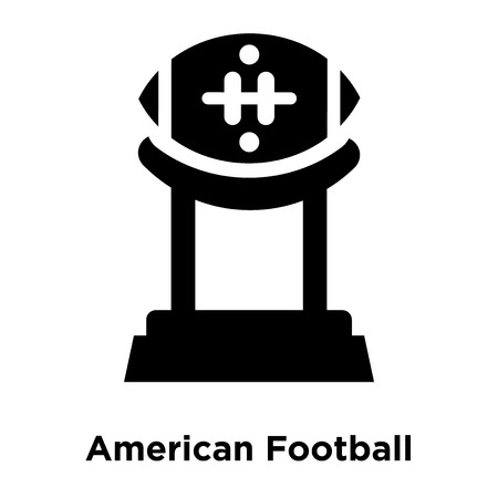 American Football Tee icon vector isolated on white background, logo concept of American Football Tee sign on transparent background, filled black symbolのイラスト素材