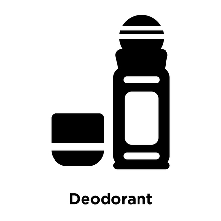 Deodorant icon vector isolated on white background, logo concept of Deodorant sign on transparent background, filled black symbolのイラスト素材