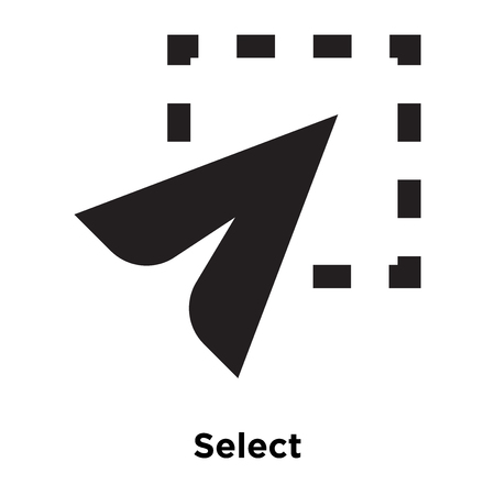 Select icon vector isolated on white background, logo concept of Select sign on transparent background, filled black symbolのイラスト素材