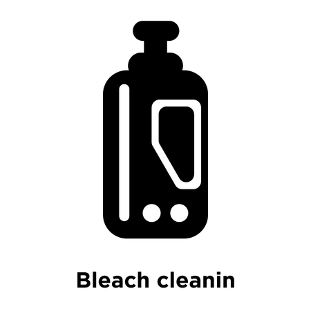 Bleach cleanin icon vector isolated on white background, logo concept of Bleach cleanin sign on transparent background, filled black symbolのイラスト素材