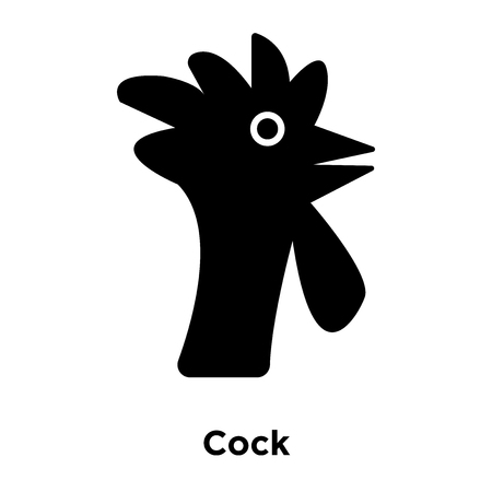 Cock icon vector isolated on white background, logo concept of Cock sign on transparent background, filled black symbolのイラスト素材