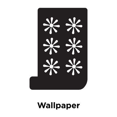 Wallpaper icon vector isolated on white background, logo concept of Wallpaper sign on transparent background, filled black symbolのイラスト素材