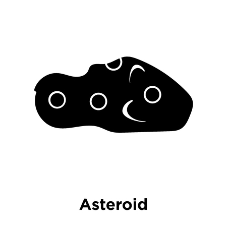 Asteroid icon vector isolated on white background, logo concept of Asteroid sign on transparent background, filled black symbolのイラスト素材