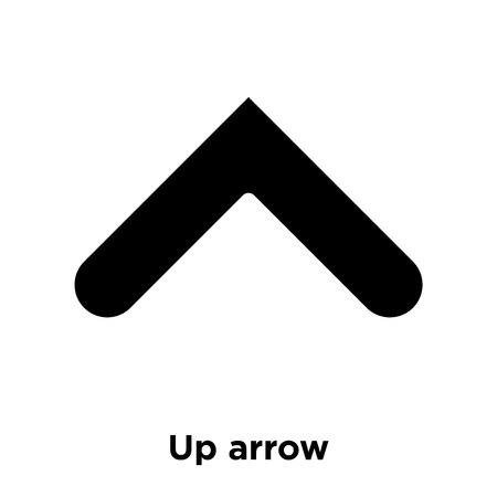 Up arrow icon vector isolated on white background, logo concept of Up arrow sign on transparent background, filled black symbolのイラスト素材