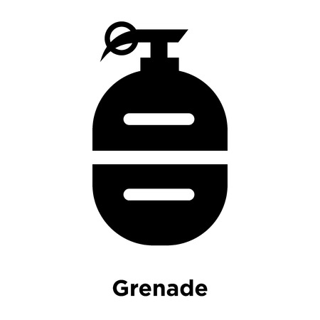 Grenade icon vector isolated on white background, logo concept of Grenade sign on transparent background, filled black symbolのイラスト素材