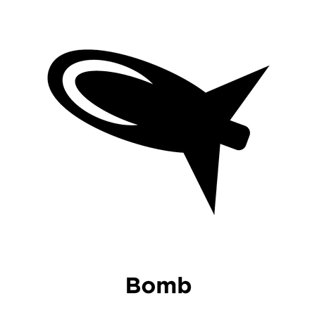 Bomb icon vector isolated on white background, logo concept of Bomb sign on transparent background, filled black symbolのイラスト素材