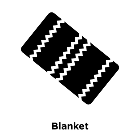 Blanket icon vector isolated on white background, logo concept of Blanket sign on transparent background, filled black symbolのイラスト素材