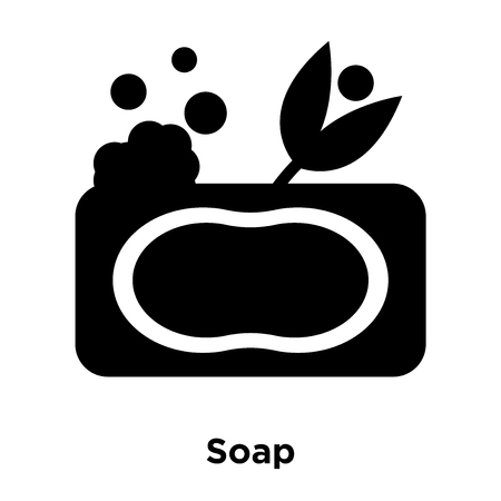 Soap icon vector isolated on white background, logo concept of Soap sign on transparent background, filled black symbolのイラスト素材