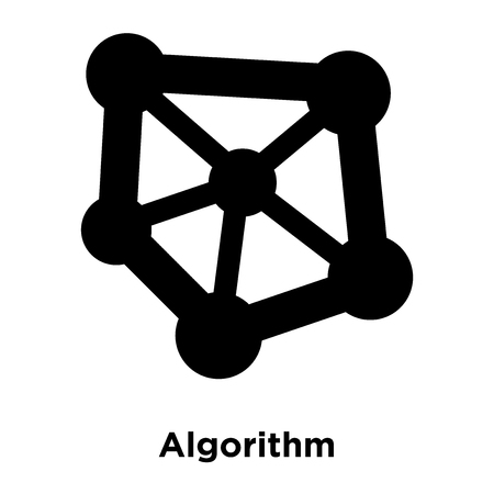 Algorithm icon vector isolated on white background, logo concept of Algorithm sign on transparent background, filled black symbolのイラスト素材