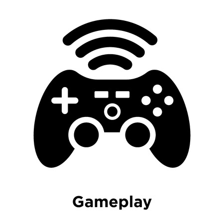 Gameplay icon vector isolated on white background, logo concept of Gameplay sign on transparent...