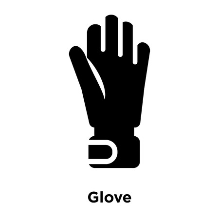 Glove icon vector isolated on white background, logo concept of Glove sign on transparent background, filled black symbolのイラスト素材