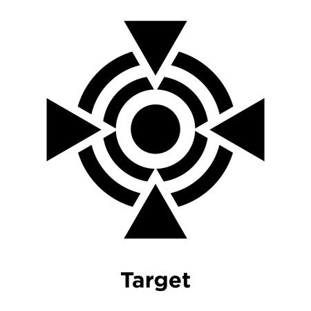 Target icon vector isolated on white background, logo concept of Target sign on transparent background, filled black symbolのイラスト素材
