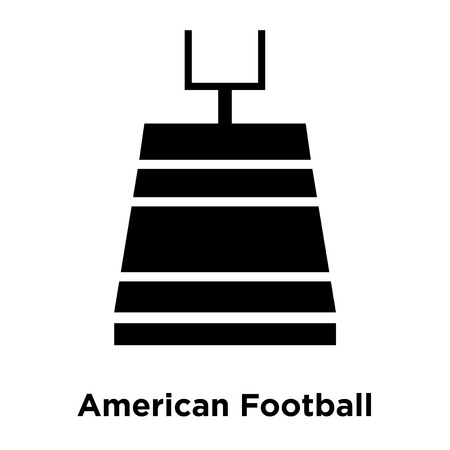 American Football Field icon vector isolated on white background, logo concept of American Football Field sign on transparent background, filled black symbolのイラスト素材