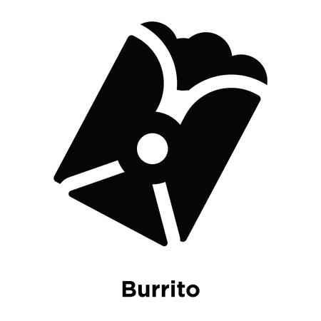 Burrito icon vector isolated on white background, logo concept of Burrito sign on transparent background, filled black symbolのイラスト素材