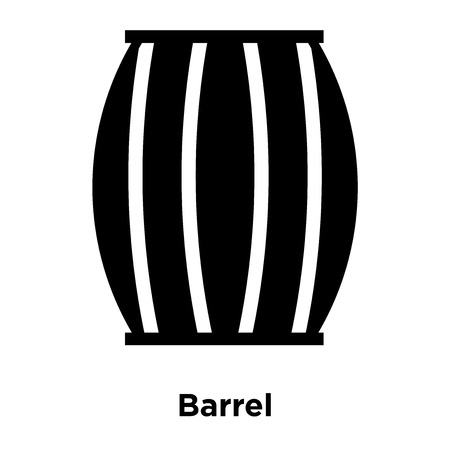 Barrel icon vector isolated on white background, logo concept of Barrel sign on transparent background, filled black symbolのイラスト素材