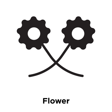 Flower icon vector isolated on white background, logo concept of Flower sign on transparent background, filled black symbolのイラスト素材