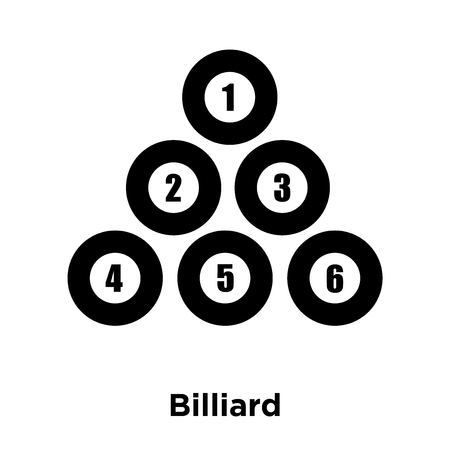 Billiard icon vector isolated on white background, logo concept of Billiard sign on transparent background, filled black symbolのイラスト素材