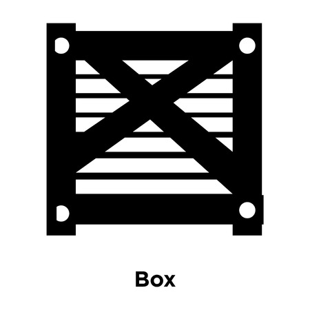 Box icon vector isolated on white background, logo concept of Box sign on transparent background, filled black symbolのイラスト素材