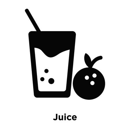 Juice icon vector isolated on white background, logo concept of Juice sign on transparent background, filled black symbolのイラスト素材
