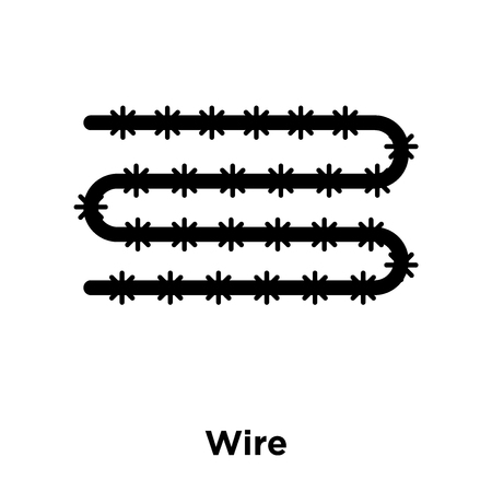 Wire icon vector isolated on white background, logo concept of Wire sign on transparent background, filled black symbolのイラスト素材