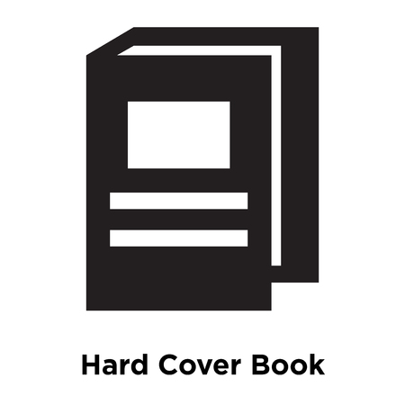 Hard Cover Book icon vector isolated on white background, logo concept of Hard Cover Book sign on transparent background, filled black symbolのイラスト素材
