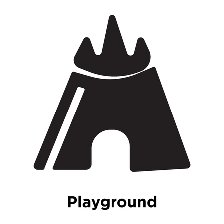 Playground icon vector isolated on white background, logo concept of Playground sign on transparent background, filled black symbolのイラスト素材