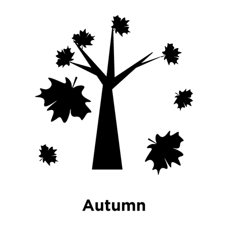 Autumn icon vector isolated on white background, logo concept of Autumn sign on transparent background, filled black symbolのイラスト素材