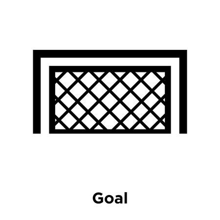 Goal icon vector isolated on white background, logo concept of Goal sign on transparent background, filled black symbolのイラスト素材