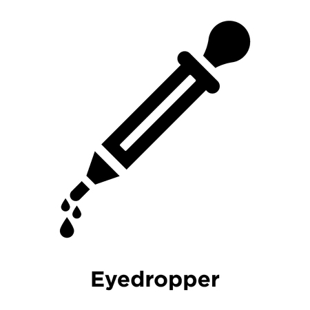 Eyedropper icon vector isolated on white background, logo concept of Eyedropper sign on transparent background, filled black symbolのイラスト素材