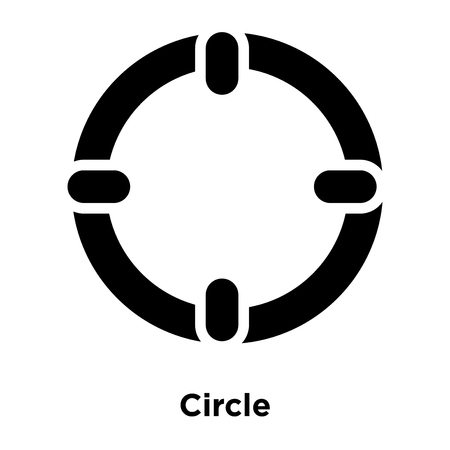 Circle icon vector isolated on white background, logo concept of Circle sign on transparent background, filled black symbolのイラスト素材