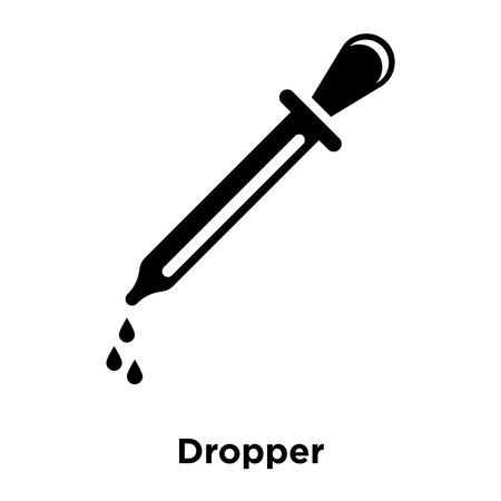 Dropper icon vector isolated on white background, logo concept of Dropper sign on transparent background, filled black symbolのイラスト素材
