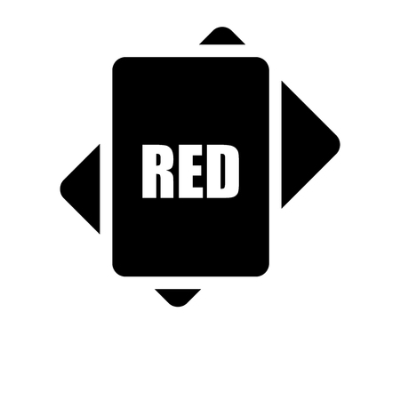 Red icon vector isolated on white background, logo concept of Red sign on transparent background, filled black symbolのイラスト素材