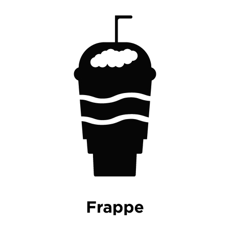 Frappe icon vector isolated on white background, logo concept of Frappe sign on transparent background, filled black symbolのイラスト素材
